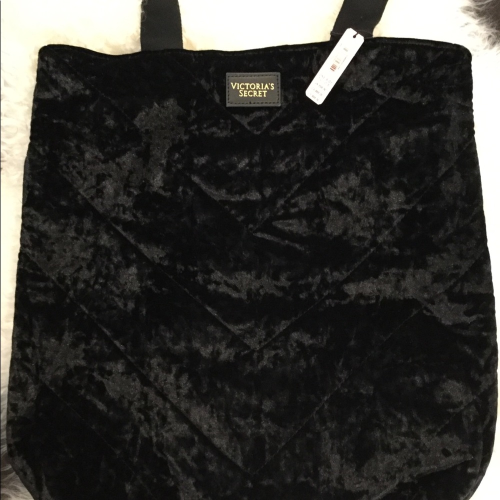VICTORIAS SECRET TOTE BAG-PLUSH VELVETY FEEL